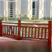 混凝土彷木林园景观护栏河道彷树皮护栏乡村建设水泥彷木纹护栏