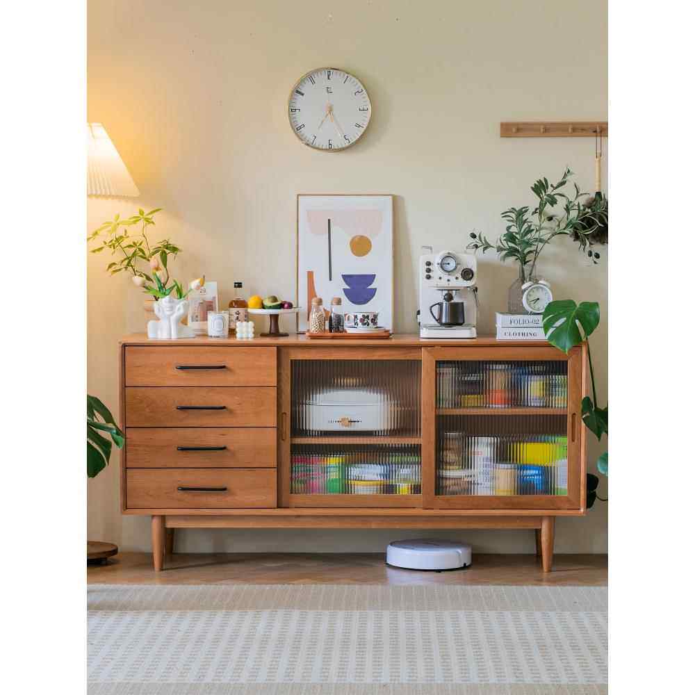 北欧餐具柜简单储物柜厨房储物柜现代储物柜客厅墙茶柜实木