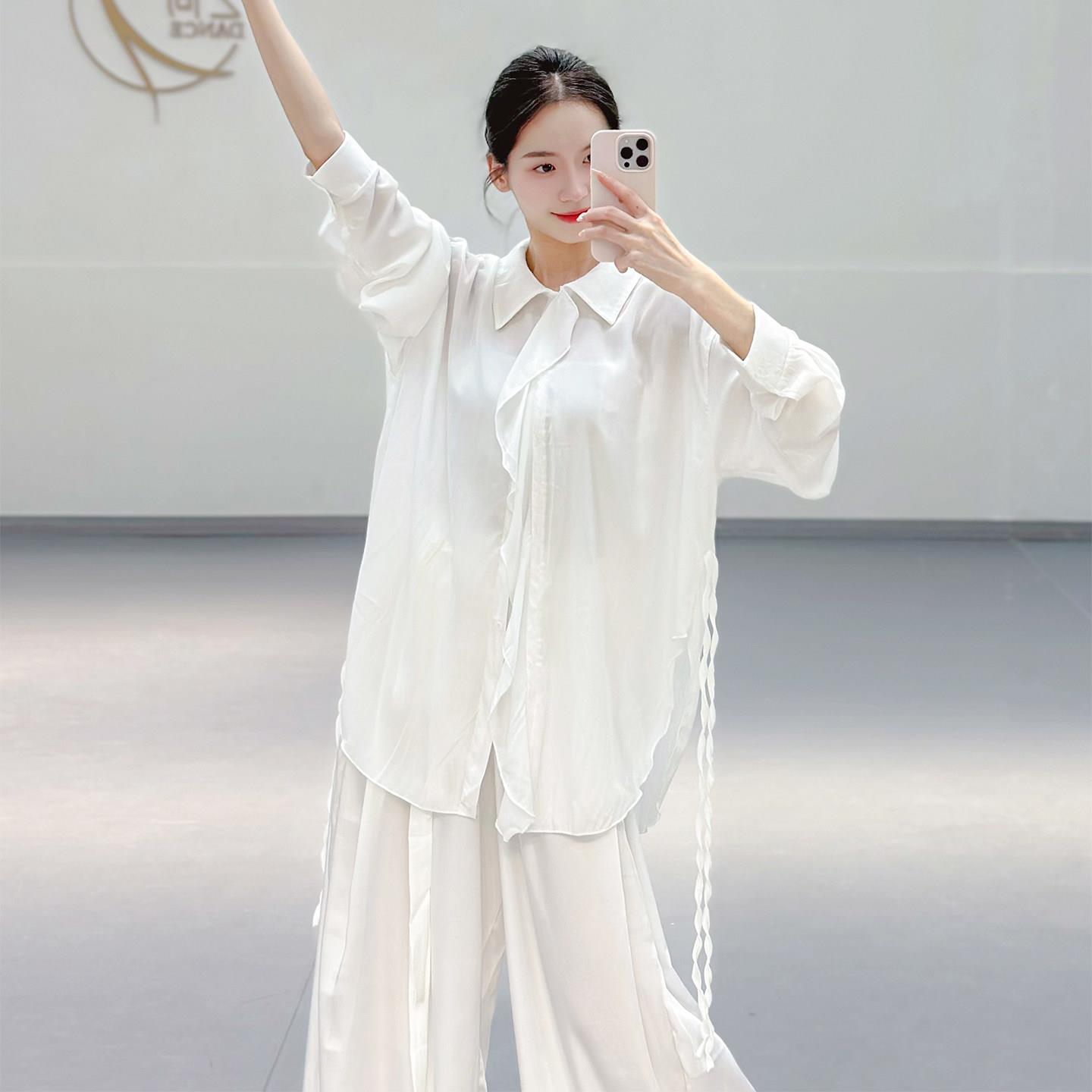 现代舞衬衫宽松日常可穿2026新款舞蹈练功服上衣中国古典舞演出服