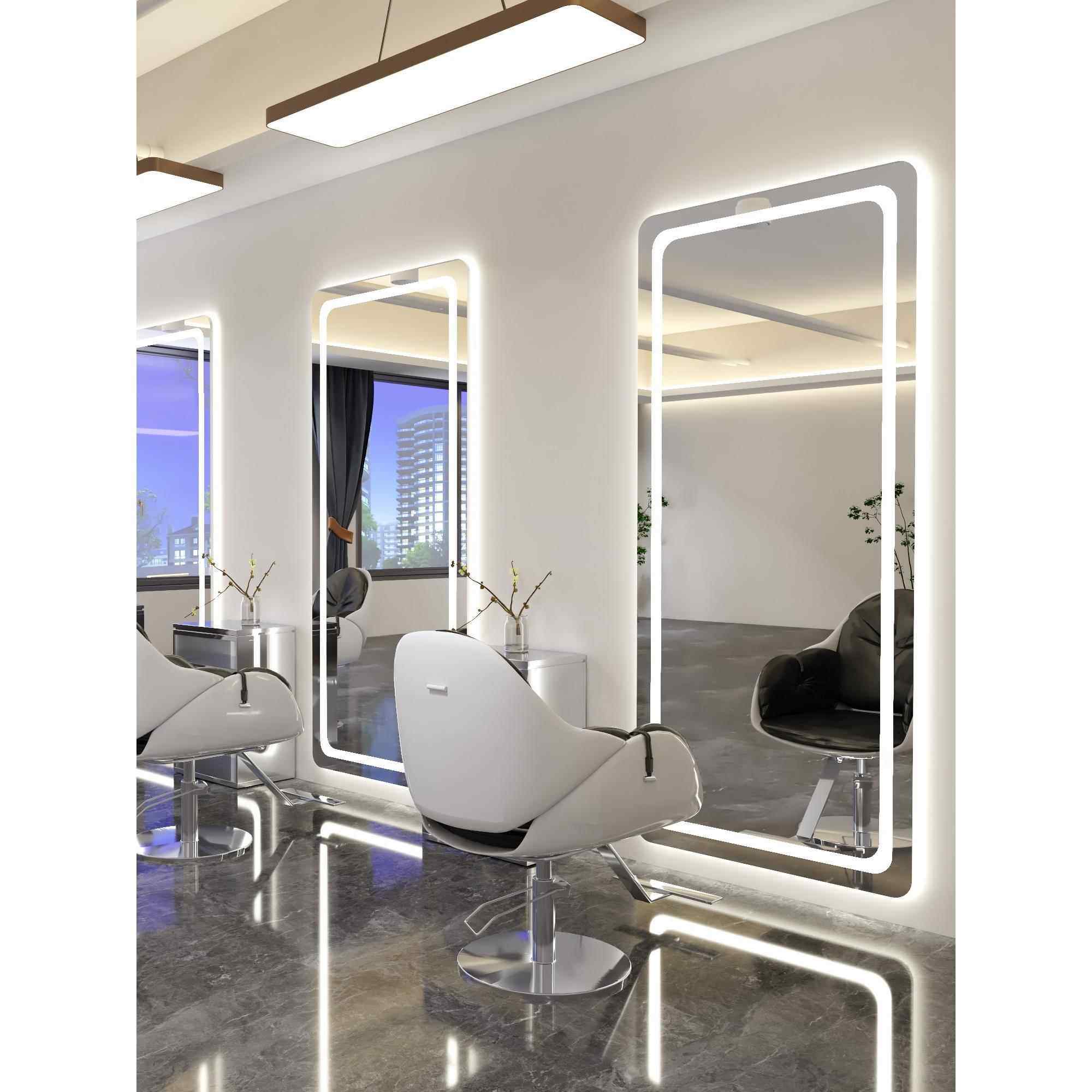 采购产品理发店镜子，发廊专用镜柜，综合美发镜，落地专用美发镜