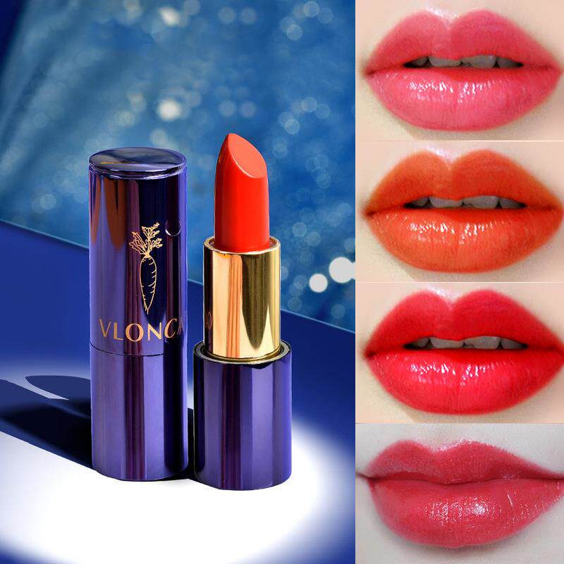 正品中年豆沙色口红不掉色不沾杯保湿滋润温变色胡萝卜素健康