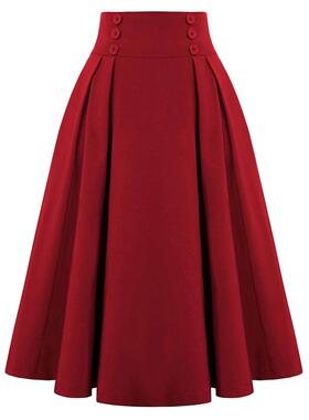 Vintage high waisted pleated long skirt 覆古高腰百褶长裙