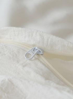 类原棉A不染白色单四件套100棉日式RCG简约民宿风床被套三件套棉