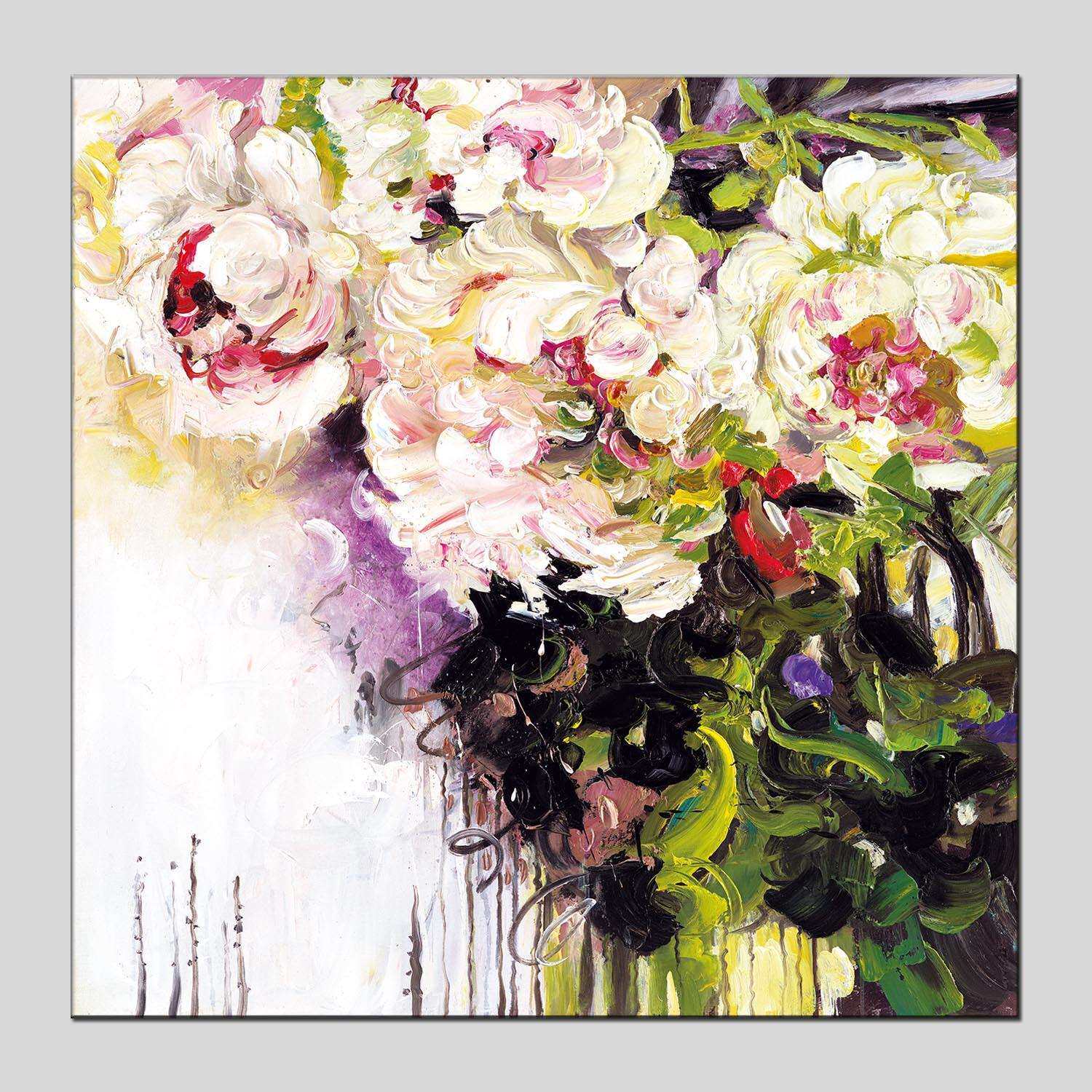 花卉油画,装饰油画,手绘油画,客厅油画,无框油画,欧式油画