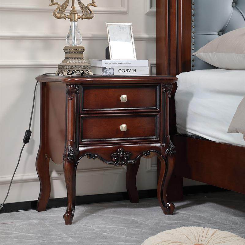 新款8美6616约式床实木床1.储物高箱乡村简软包大床双人床米主卧