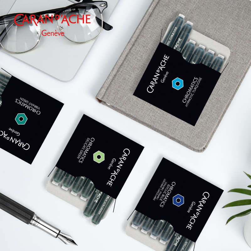 CARAN D'ACHE凯兰帝卡达墨囊进口可换墨胆墨水通用钢笔多色一次性