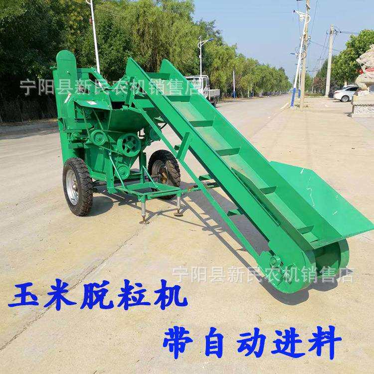 家用玉米脱粒机电机柴油机带动玉米剥粒机可以加吸粮管直接装车