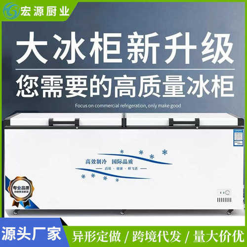 速冻卧式冰柜商用大容量冷柜大冰柜冷藏单温双温超市冷冻冰柜