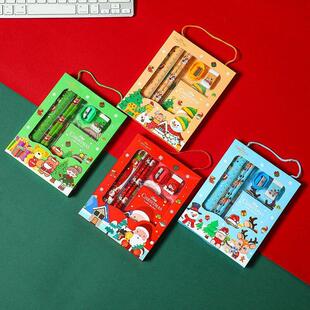 Set Handle Christmas Gift 6PC with Kids Stationery for