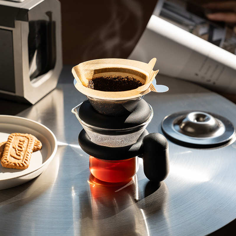 寒设迷你快客杯玻璃咖啡器具户外功夫小茶具创意杯一壶两杯套装