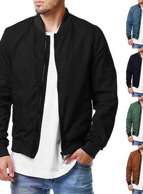 Men's bomber jacket with zipper jacket男式飞行员夹克拉炼