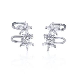 ISUEVA Gold Filled Flower Earcuff Without Piercing Earclip