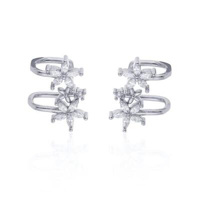 ISUEVA Gold Filled Flower Earcuff Without Piercing Earclip