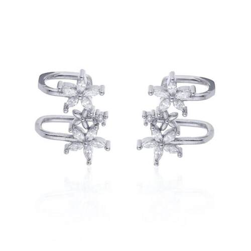 ISUEVA Gold Filled Flower Earcuff Without Piercing Earclip