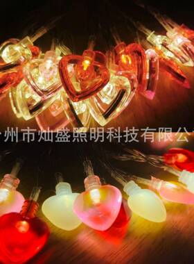 情人节红色爱心LED室内户外婚礼派对装饰彩灯串