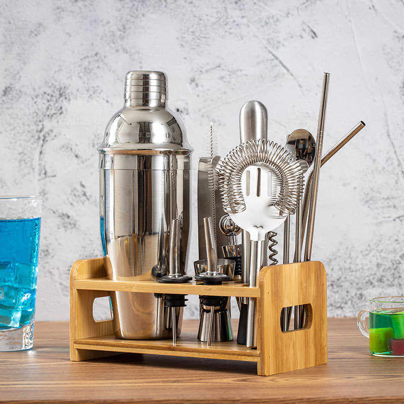 厂家批发不锈钢调酒器酒具套装 奶茶店工具 鸡尾酒酒吧用品