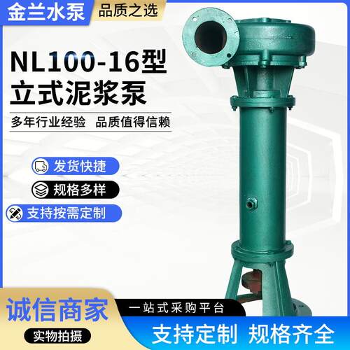 NL100-16型立式泥浆泵 液下泥浆泵 15KW160立方铸铁立式泥浆泵