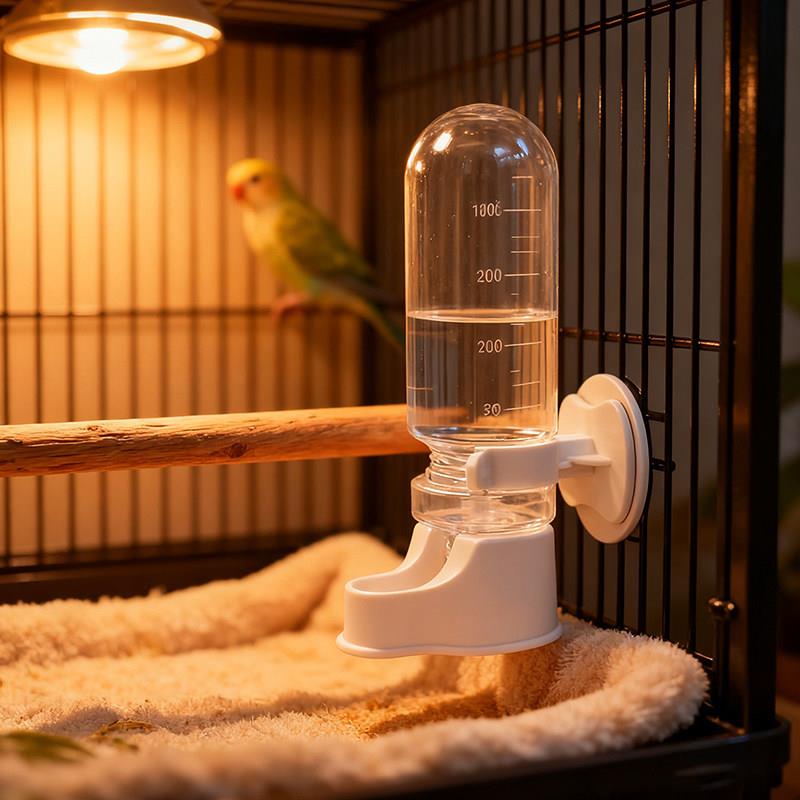 小鸡喝水饮水器鹦鹉鸟用撞针水壶自动器玄凤牡丹鸟笼外置喂水器