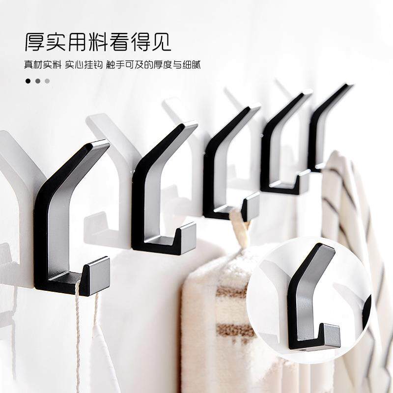 进户门挂衣钩壁挂新中式现代单个挂衣服挂钩墙壁衣帽钩北欧免打孔