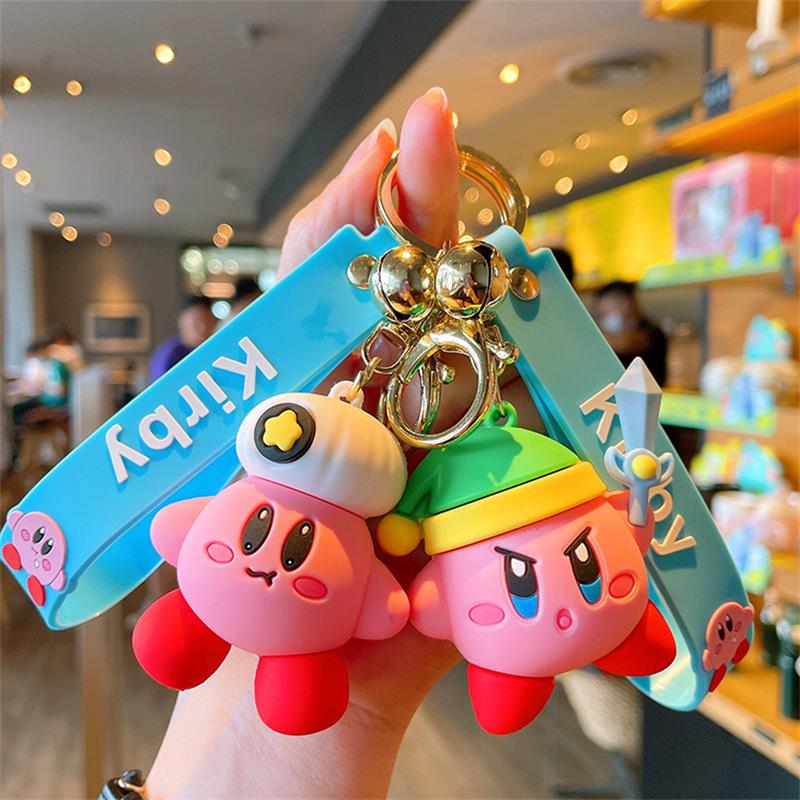 Anime Figure Kirby Keychain Kawaii Car Key Pendant for Bag A