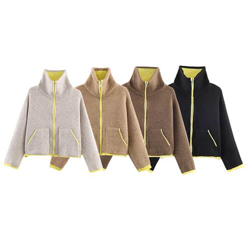 Women's decorative layer knitted jacket jacket