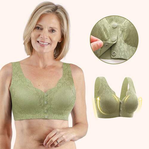 Untouched middle-aged bra, front button style lingerie,
