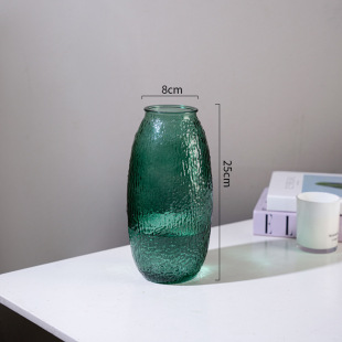 复古雪柳枯木逢春落地玻璃大号花瓶马醉木富贵竹鲜枝龙柳插花摆件