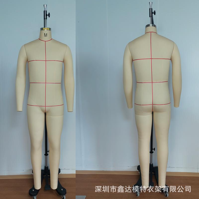 供应男装立裁人台服装裁剪人台国标M码男全身96A码打板试衣模特