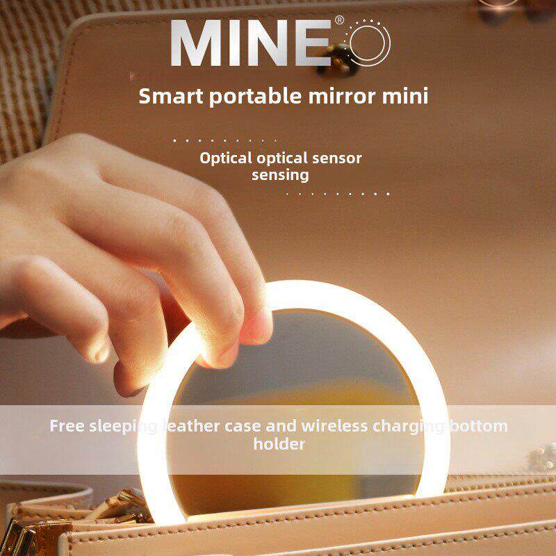 MINE MIRS三代Mini智能化妆镜小镜子女手持发光带灯梳妆led补光镜