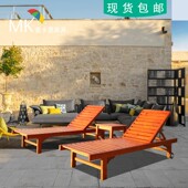 白色台店泳池休闲躺椅民宿417户外躺床实酒木午休躺床阳沙椅滩椅