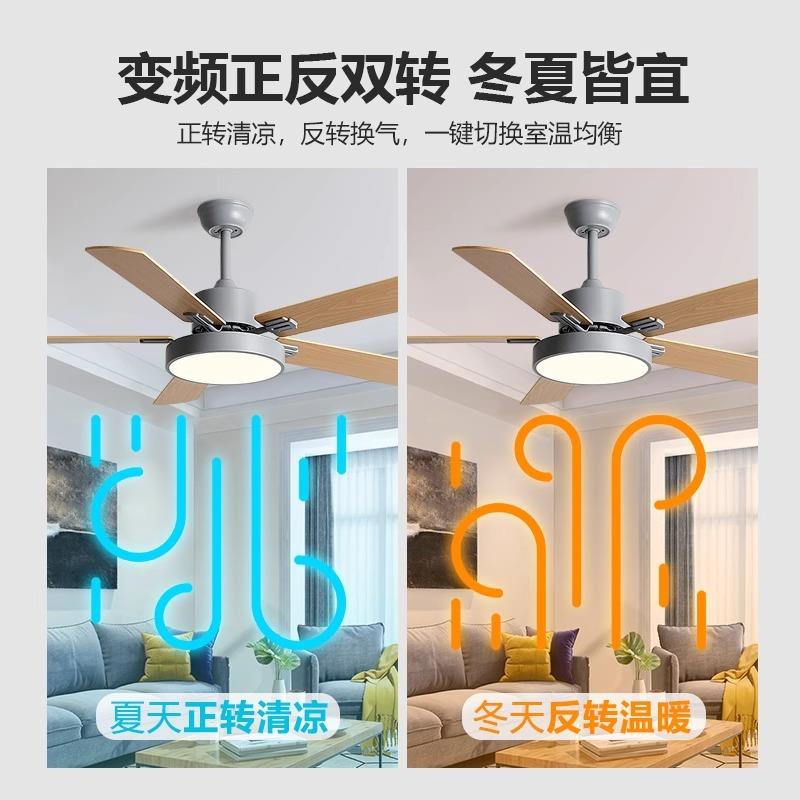 大风力吊顶电风扇吊灯北欧餐厅家用吊扇灯家用客厅中山灯具风扇灯
