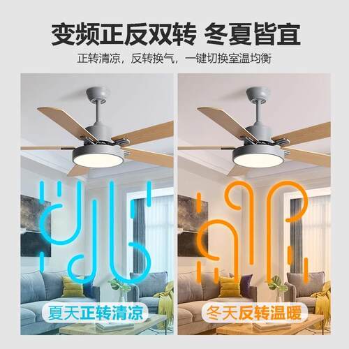 大风力吊顶电风扇吊灯北欧餐厅家用吊扇灯家用客厅中山灯具风扇灯
