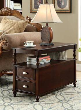 5式F759SH8H发边柜小茶几置物美架床头沙柜小桌子客厅边桌N实木储