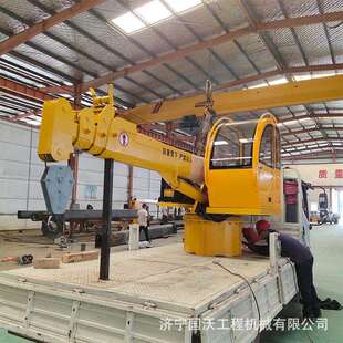 福建海上作业船头船尾吊港口码头装卸随车吊3吨5吨货船克令吊厂家
