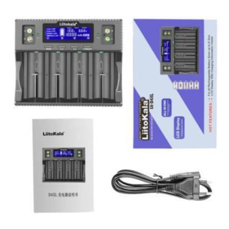 LiitoKala Lii-D4XL 3.2V/3.7V/1.2V/9V 电池 4槽 充电器