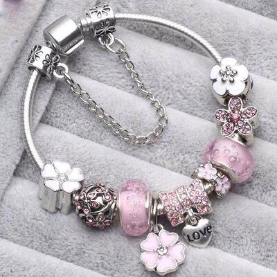 Dropshipping Vintage Silver Color Charms Bracelets for Women