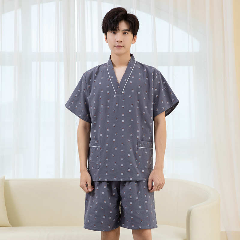 儿童汗蒸服男童女童大童小孩浴服桑拿服纯棉一家三口亲子装加大码