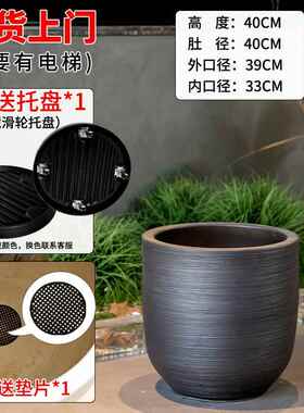 正品景德镇陶瓷北花盆落地欧简约白色养花创意别墅酒装店摆饰品插