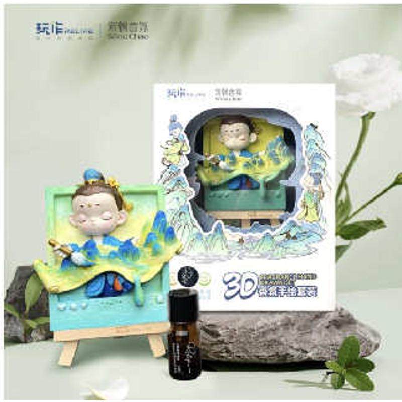 代发梵高系列玩作手工diy套装香氛石膏高级磁吸冰箱贴批发