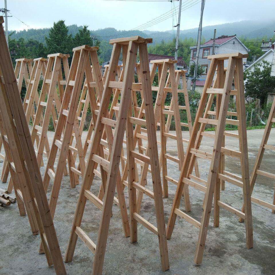 人字梯木梯实木可折叠双面梯住宅工地水电梯幼儿园加厚杉木