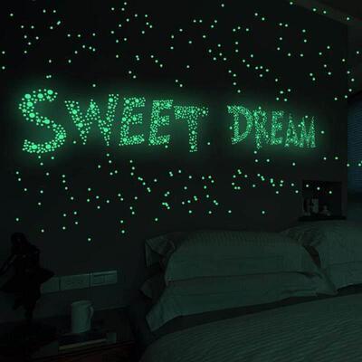 Luminous 3D Stars Dots Wall Sticker for Kids Room Bedroom Ho