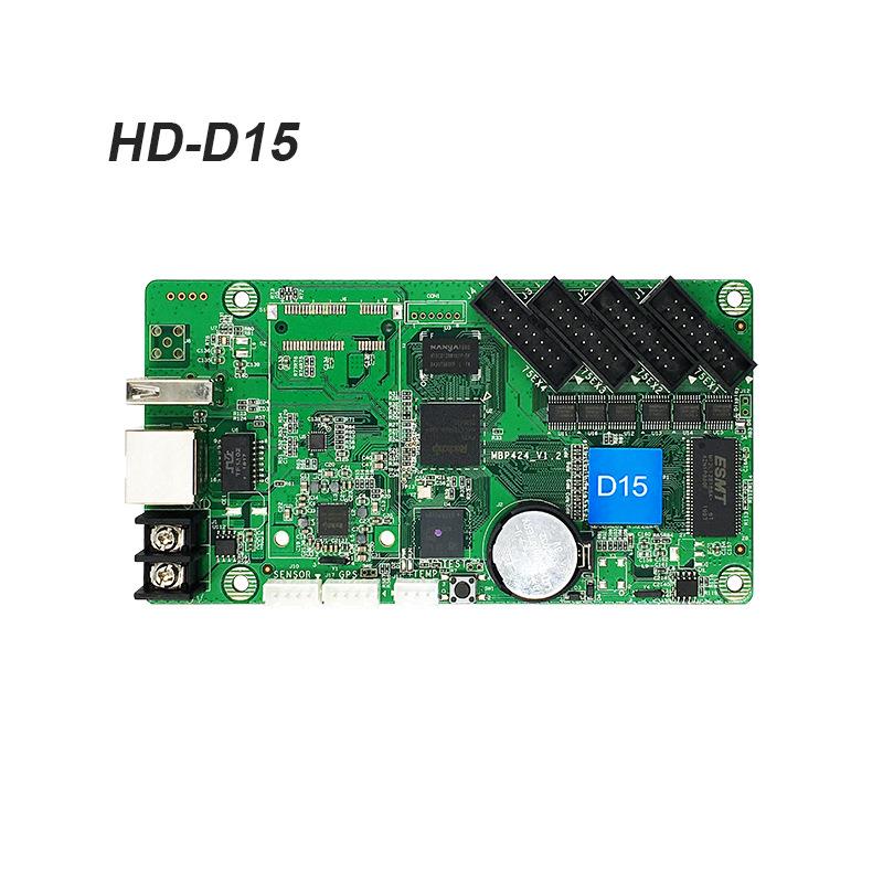 灰度HD-D16全彩LED显示屏中小屏条屏控制卡另D35门头屏异步发送卡