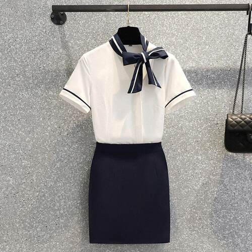 工作服女夏气质高端售楼部美容院美容师酒店前台空姐制服职业套装