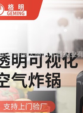 GEMING格明空气炸锅新款蒸汽嫩炸全可视大容量多功能
