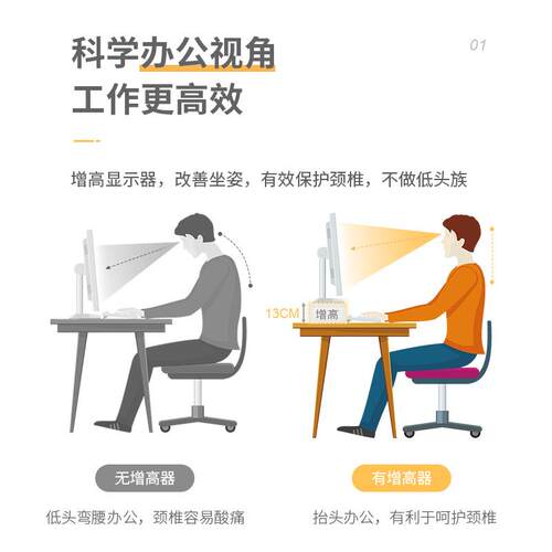 架电脑增高示器托架支架垫高底座793台显式桌面收纳公架子办桌置