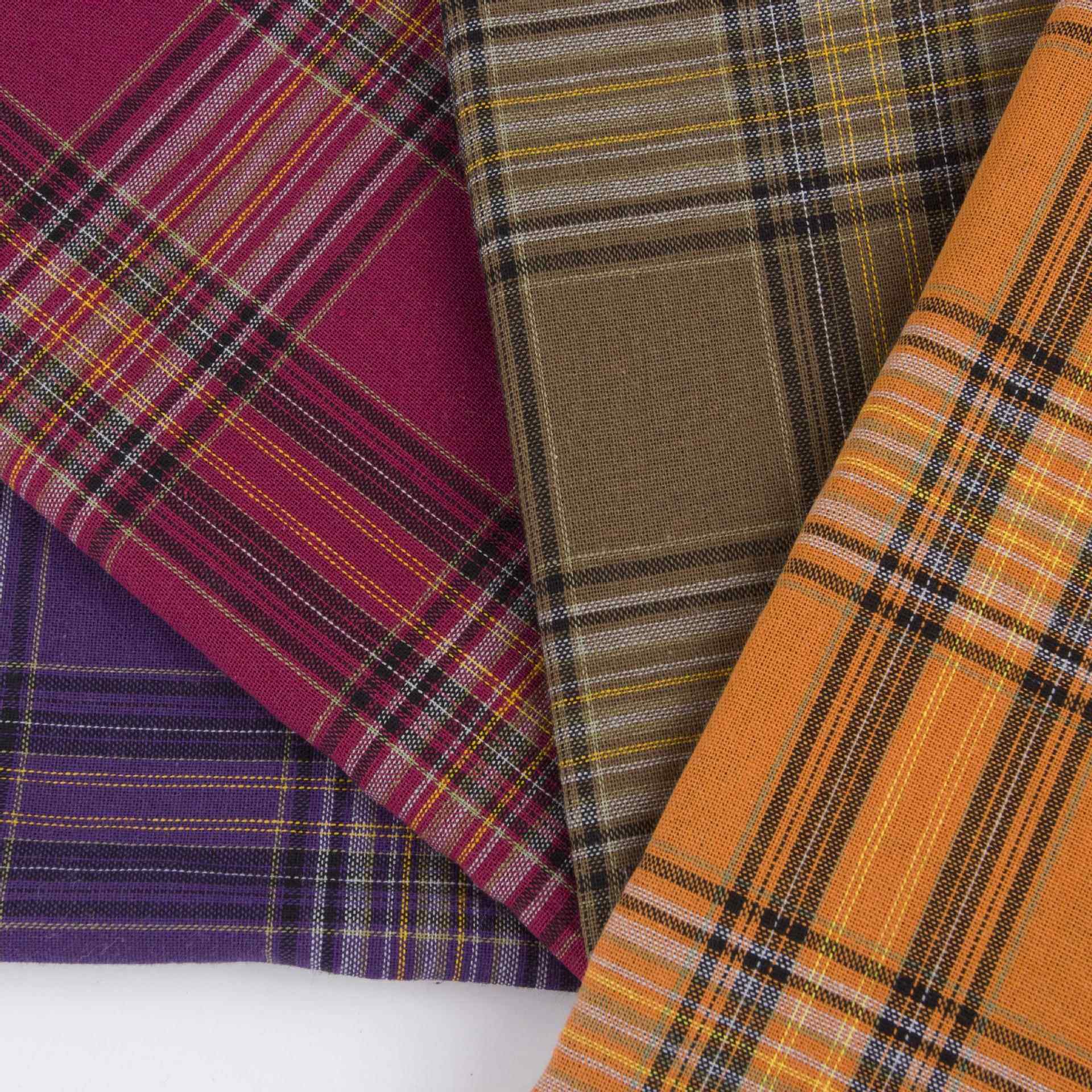 现货 棉色织平纹格子布 春夏衬衫连衣裙男女童装面料 JK制服面料