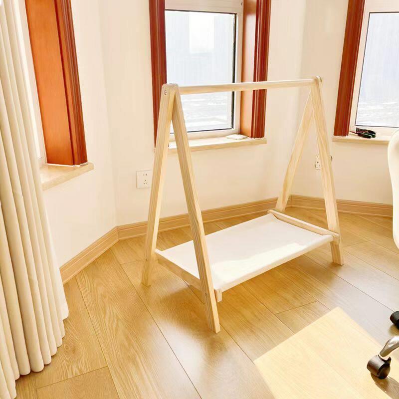 幼儿园衣架婴儿晾衣架落地阳台室内宝宝挂衣晾晒家用儿童折叠衣架