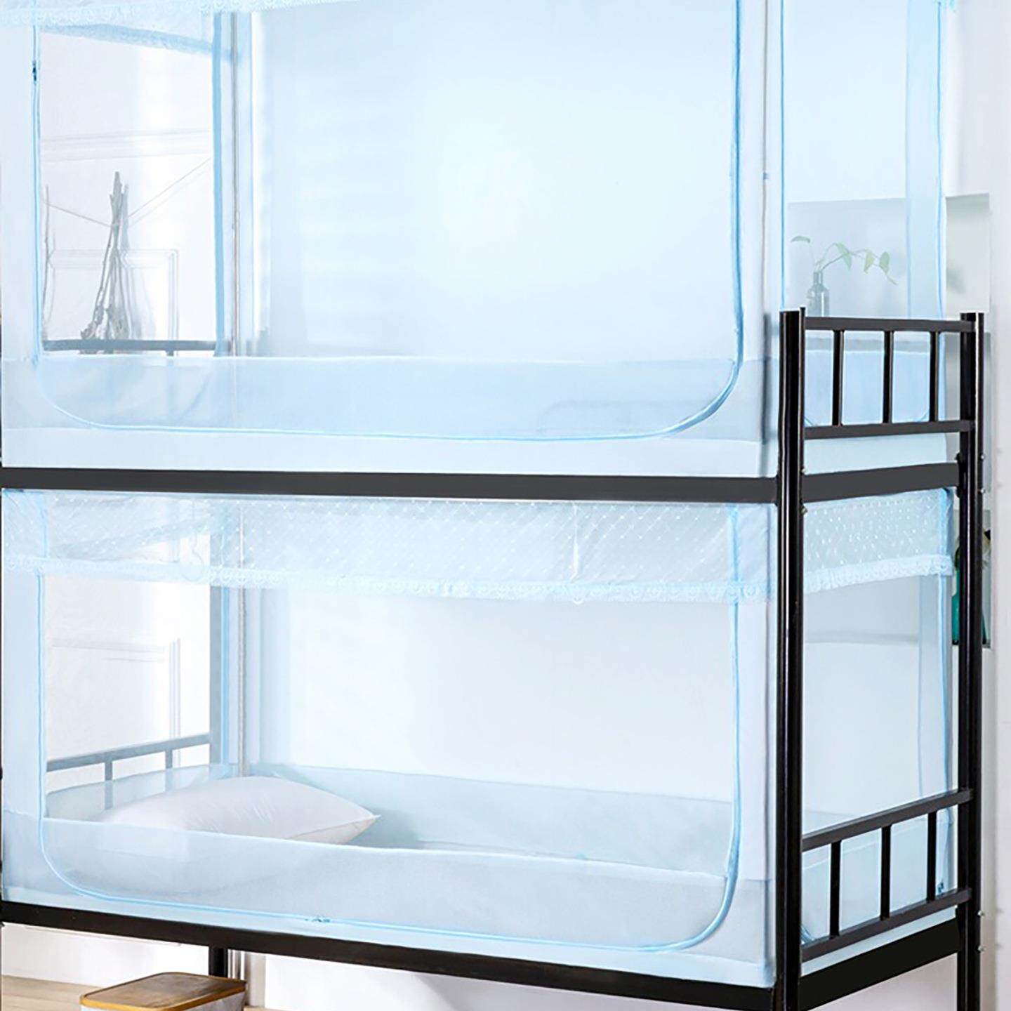 可伸缩学生宿舍蚊帐住校上铺下铺通用学校单人上下床用寝室