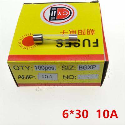 保险丝 熔断器 10A 250V6*30MM 6X30 【优信电子配件】