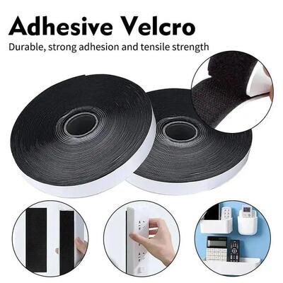 1/2/5M Hook and Loop Strips with Glue Strong Self Adhesive F